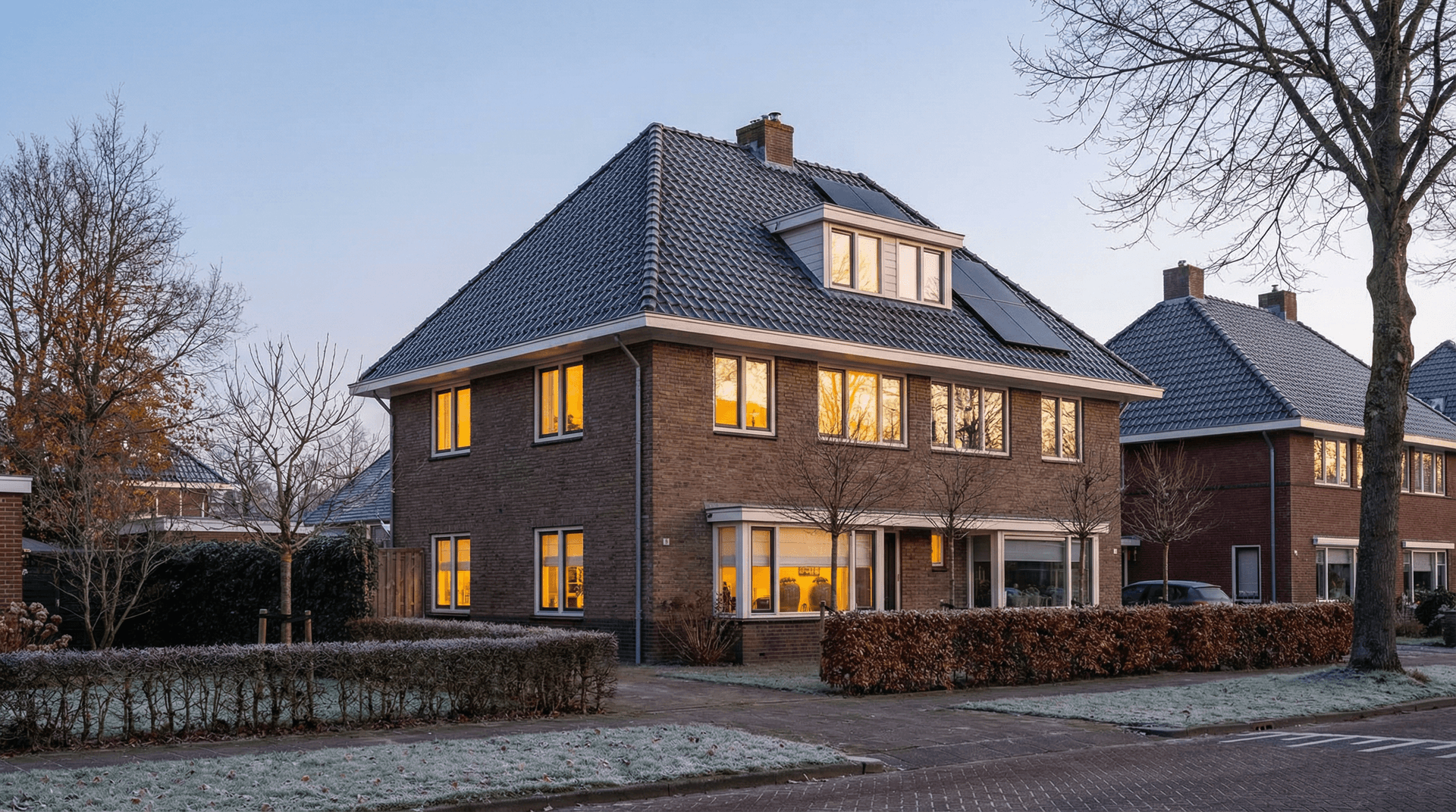 Woning met geïsoleerd dak